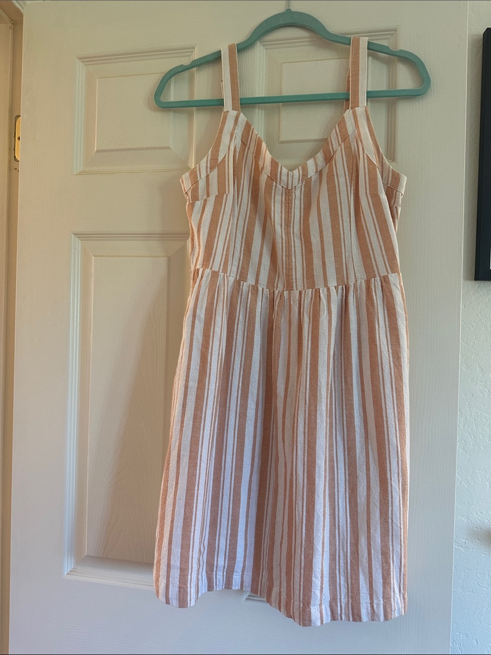 Roxy Striped Tank Dress - Cream & Tan